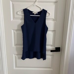 Michael Kors Deep Blue V-Neck Blouse